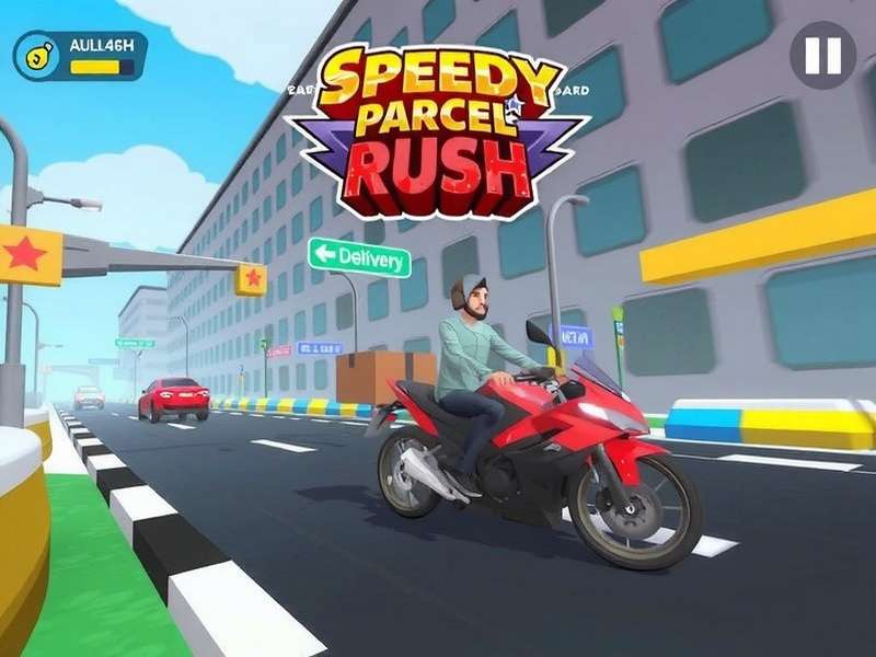 Speedy Parcel Rush gameplay screenshot showing delivery in Mumbai
